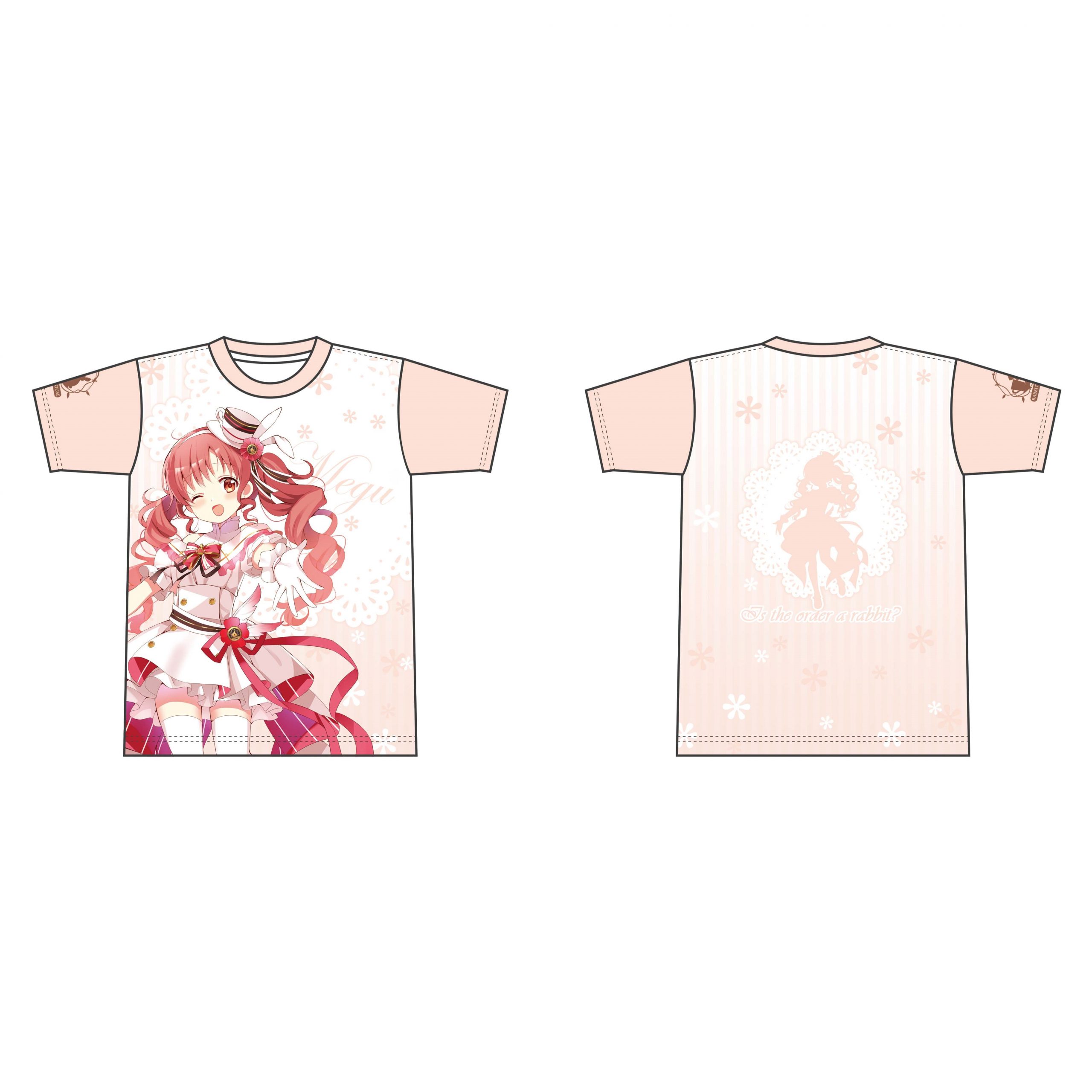 衣類　メグ フルグラフィックTシャツ ホワイト Lサイズ 「ご注文はうさぎですか?展 Cafe Lumiere」 フルグラフィックTシャツ/メグ | ご注文はうさぎですか？展 Café